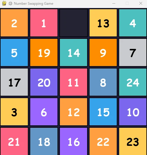Number puzzle game with Python and Pygame